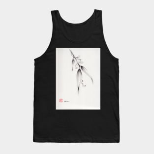 "Leaves' Charcoal pencil drawing on paper Tank Top